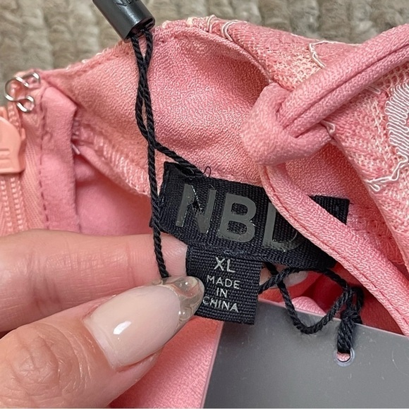 NBD Marilyn Blush & Ivory Lace Sleeveless Dress Size XL Women - Picture 10 of 15